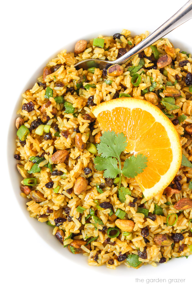 The Garden Grazer Curried Rice Salad with Orange