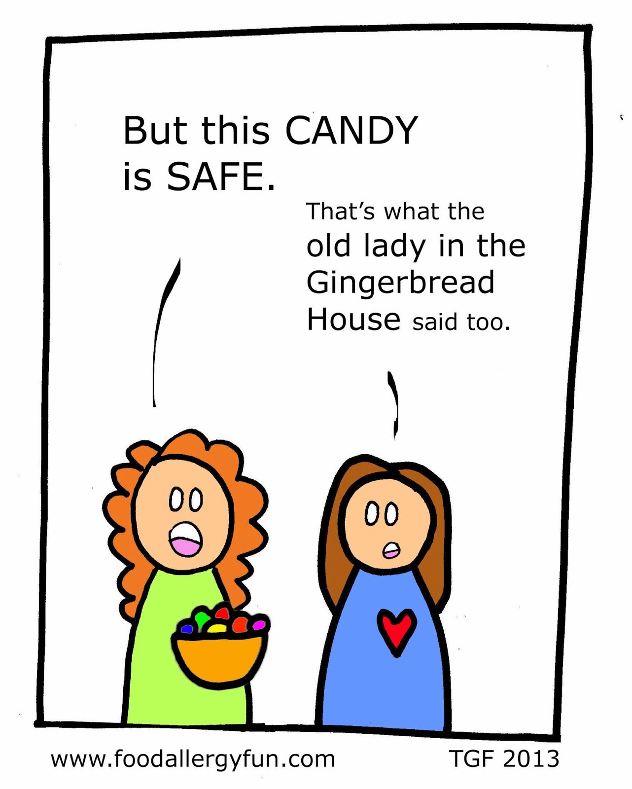 Food Allergy Fun: Safe Candy - Food Allergy Fun Cartoon