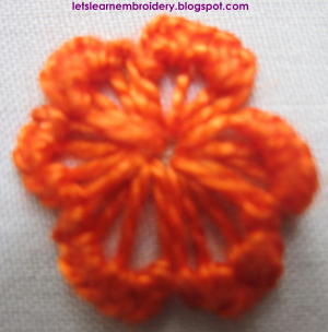 Let's learn embroidery: Frilled buttonhole stitch