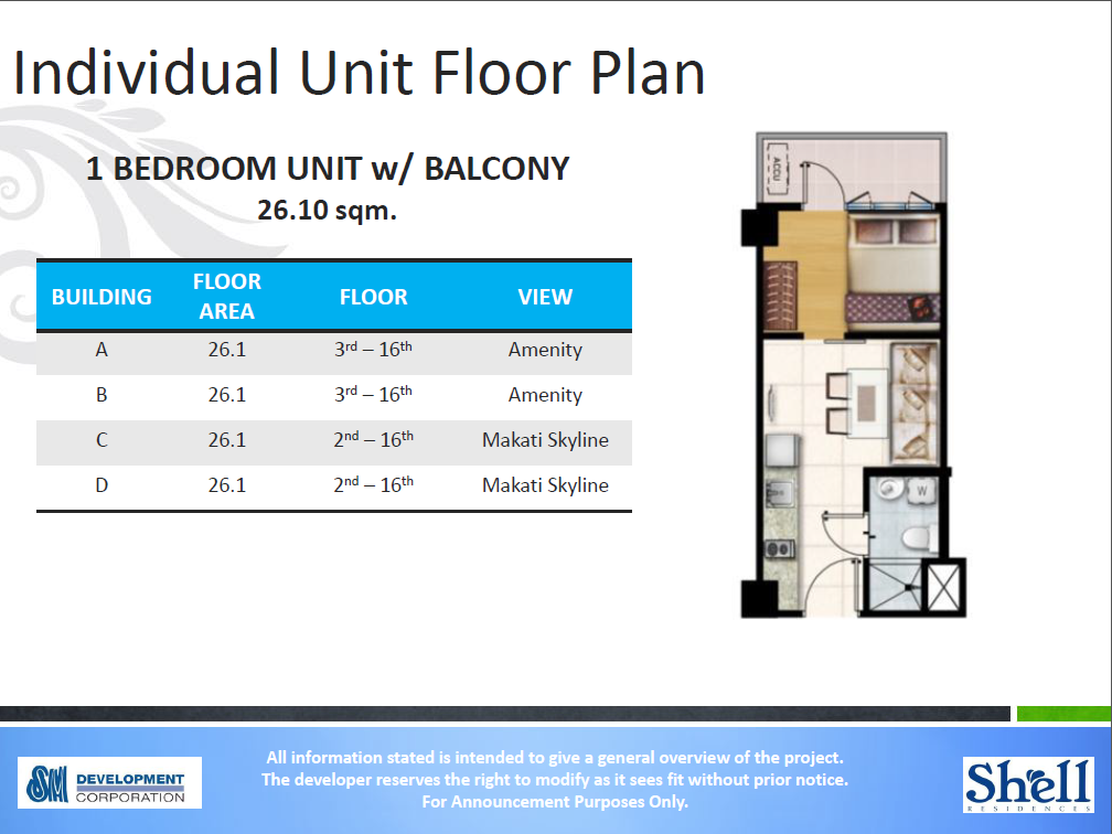 SHELL RESIDENCES UNIT LAYOUT
