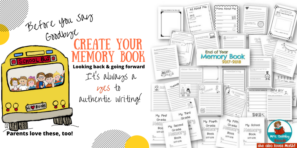 MrsQuimbyReads Teaching Resources 5 Ways Creating a Memory Book