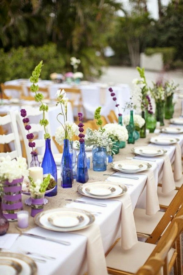 Table decoration in blue &#8211; fascinating ideas!