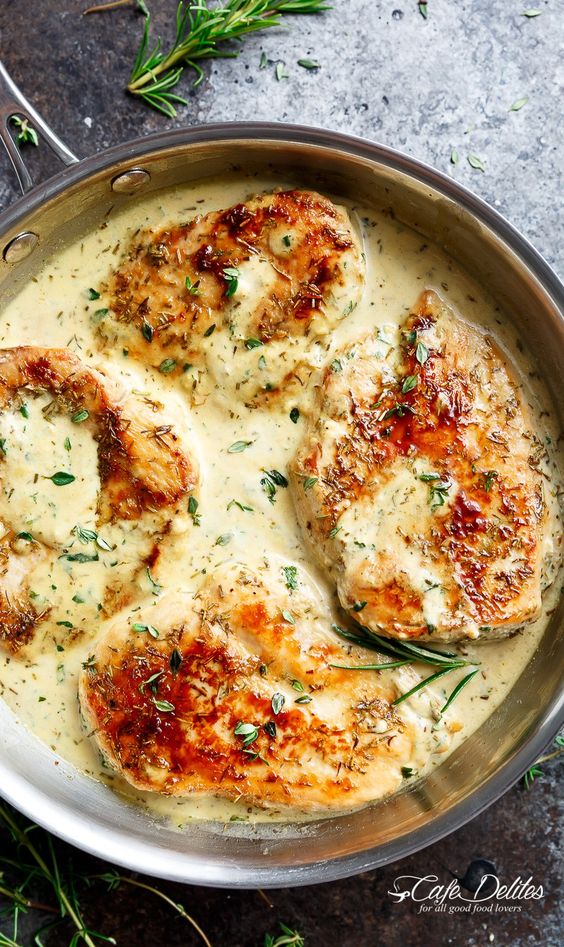 Quick And Easy Creamy Herb Chicken