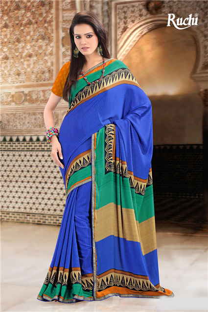 Ruchi Designer Sarees | Colorful Party Wear Spring Saree Collection 2013