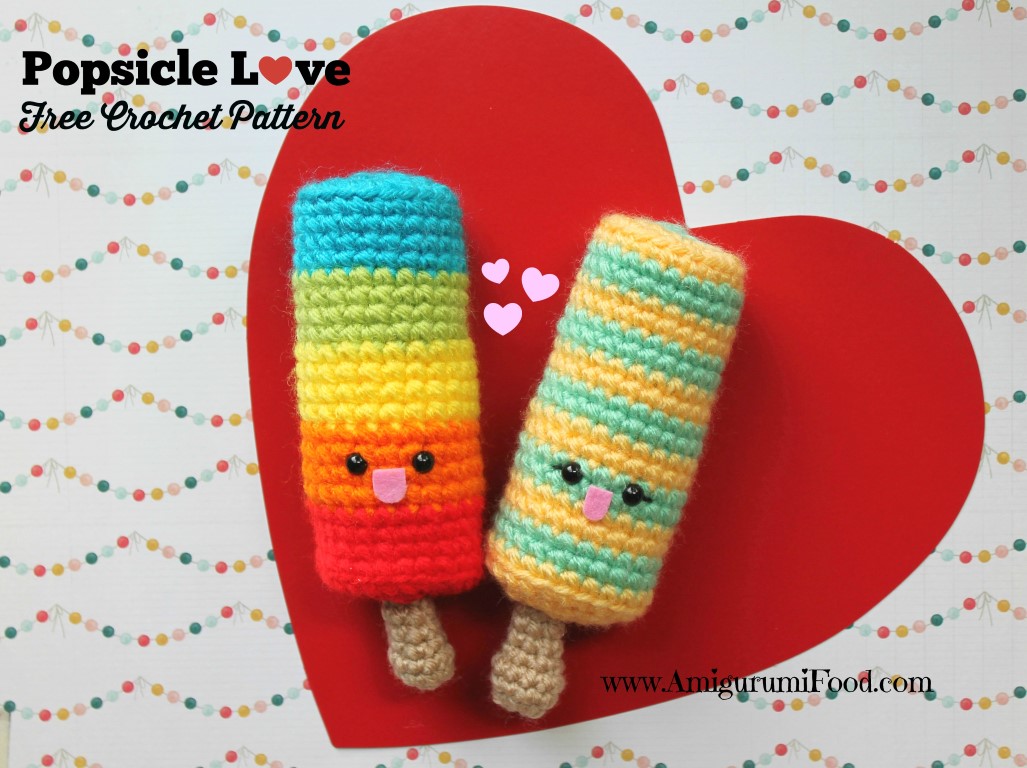 Popsicle Love Free Crochet Pattern Amigurumi Food.