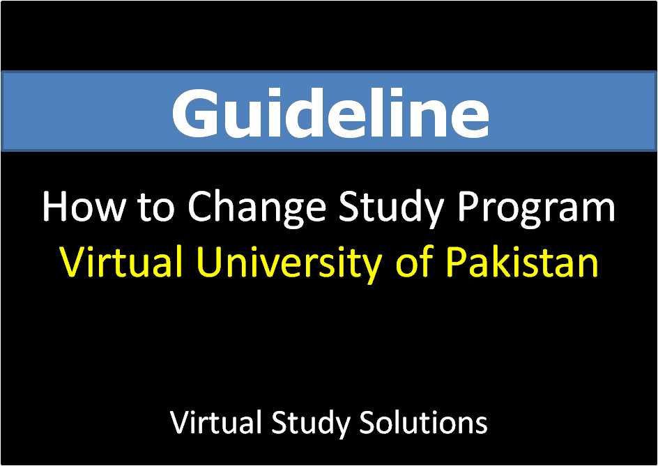 How to Change Your VU Study Program Complete Guide Virtual Study