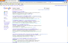Hasil Posting Top Ranking 1 Google 2011 Setelah 96 Jam di Google Indonesia - Ranking 1 Google