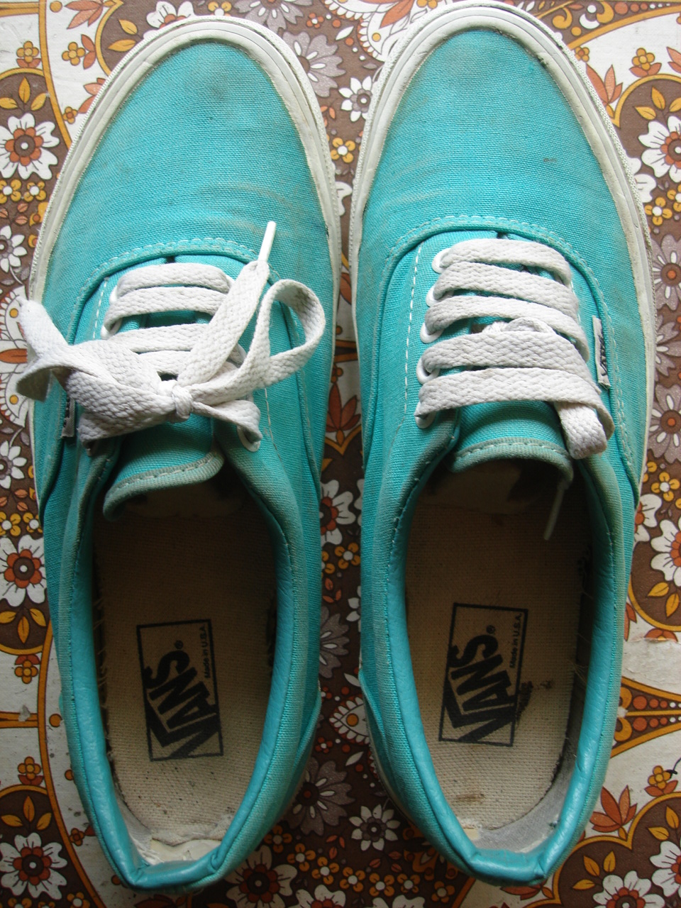 light turquoise vans