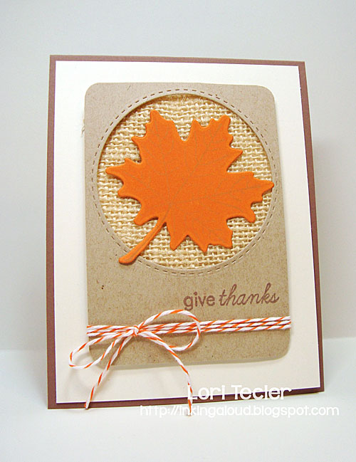 Give Thanks card-designed by Lori Tecler/Inking Aloud-stamps from Papertrey Ink