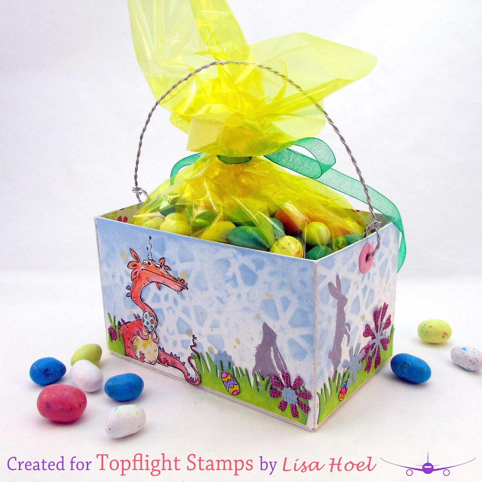 Creative Juice Easter Candy Basket with Topflight Stamps