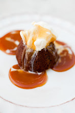 Double Chocolate Mini Cakelet with Salted Caramel Sauce