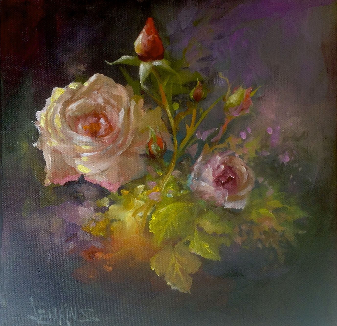 Gary Jenkins, 1962 Still life of flowers Tutt'Art Pittura