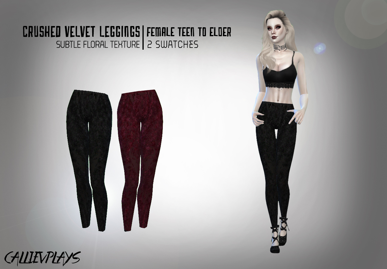 Crushed Velvet Leggings | CallieVplays