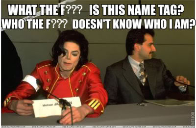 Michael Jackson Name Tag Meme
