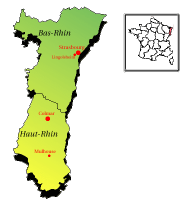 Карта эльзаса и лотарингии