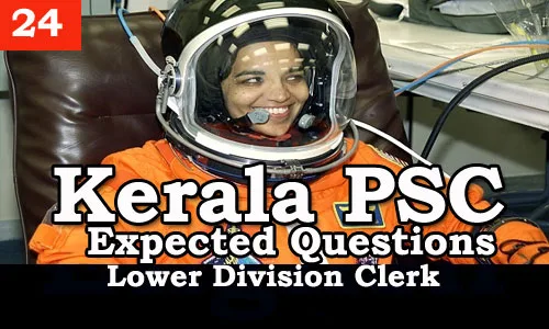 Kerala PSC - Expected/Model Questions for LD Clerk - 24