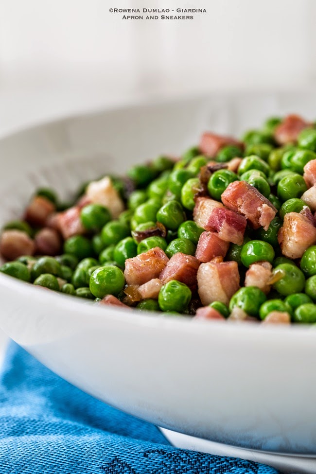Sautèed Peas with Pancetta and Onions