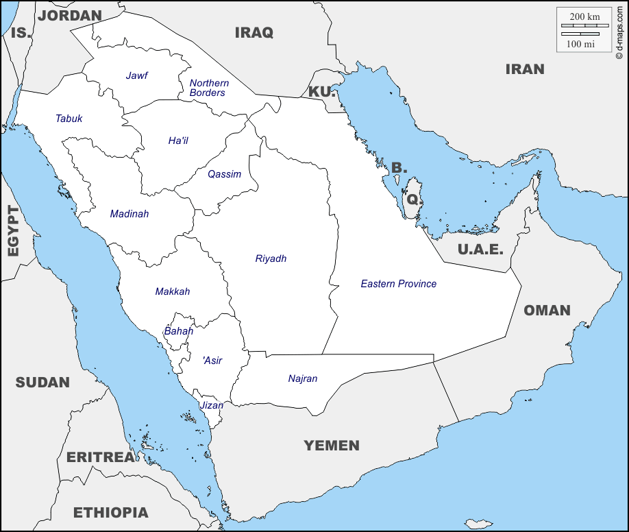 خريطة الصم لمناطق المملكة العربية السعودية