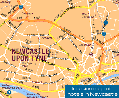 Newcastle Street Map 