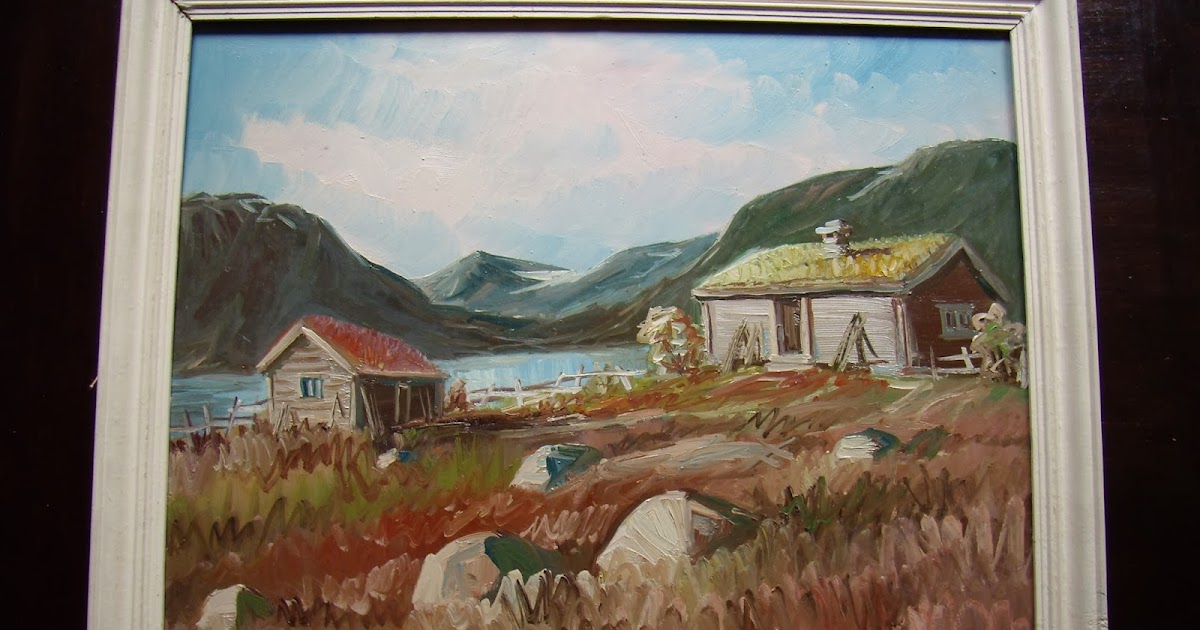 Private art collection Norwegian landscape.