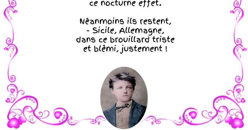 Entends comme brame  Arthur Rimbaud  Poèmes & Poésies