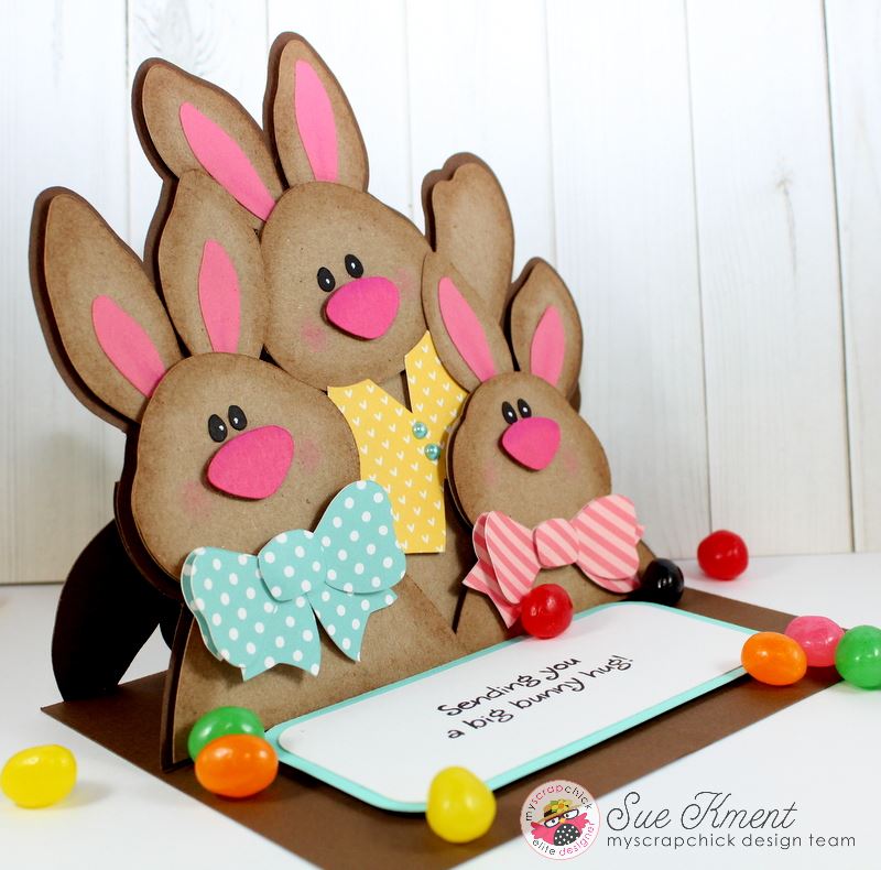 Sue's Stamping Stuff Bunny Rabbit Easel CardMy Scrap Chick