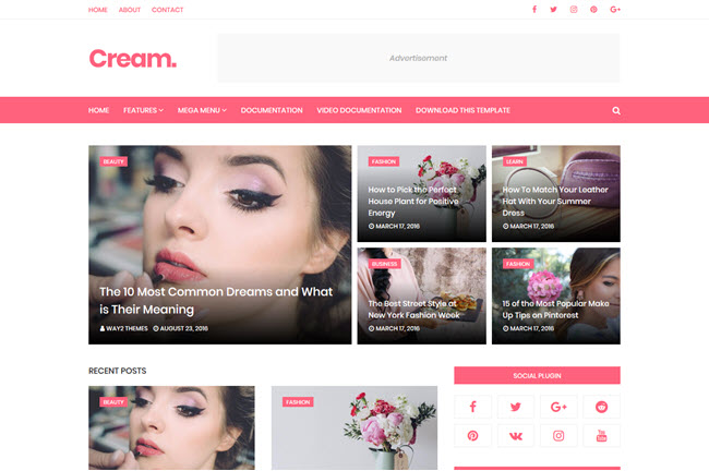 Cream - Blogger Template
