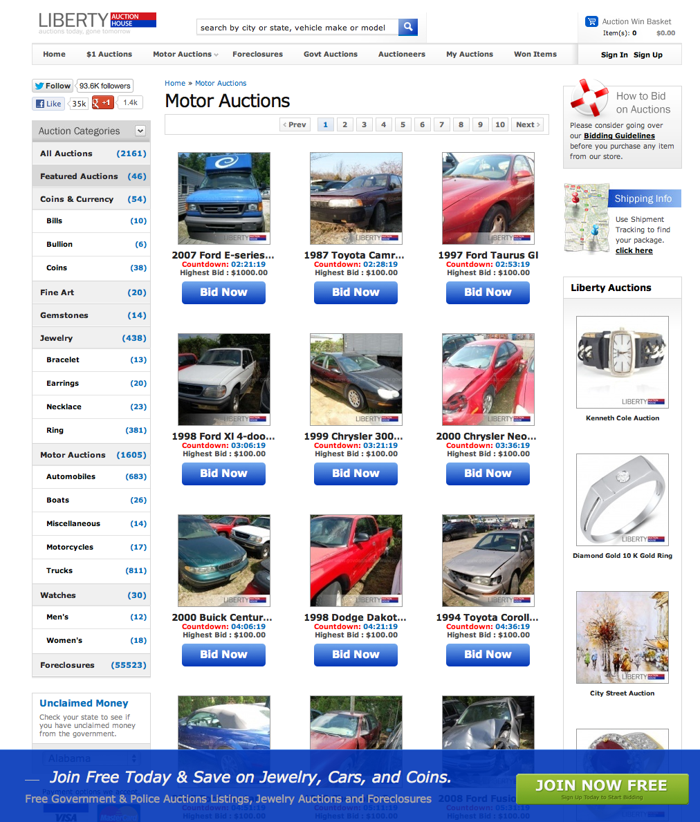 Police Auctions and Government Auction Information Free Source for