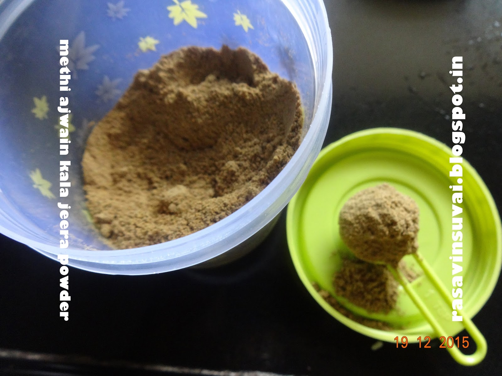 Raji Ramakrishnan METHI AJWAIN KALA JEERA POWDER