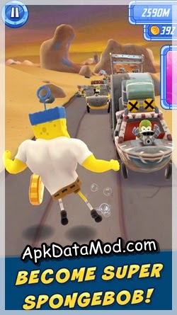 SpongeBob Sponge on the Run avoid to crash