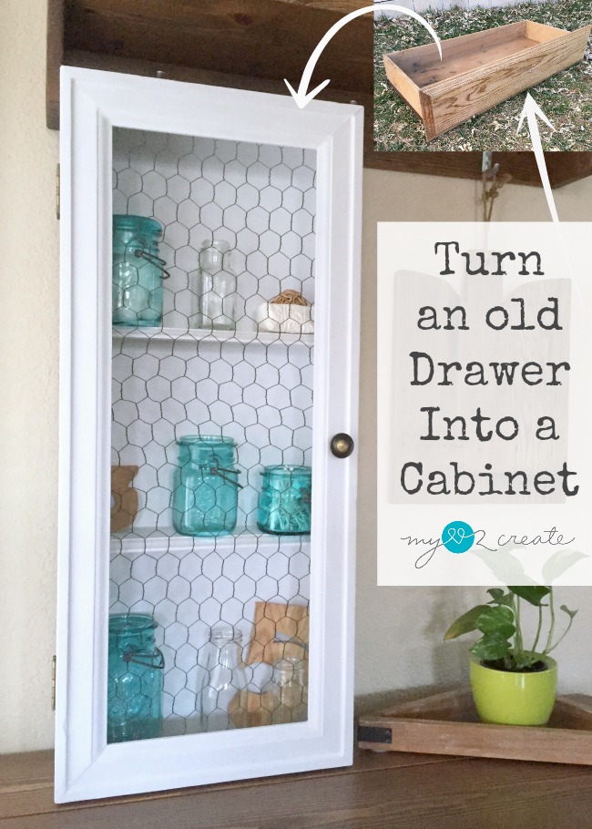 How to turn a drawer into a cabinet, full picture tutorial at MyLove2Create