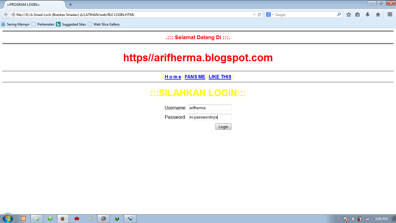 Cara Membuat Html Link Dengan Notepad | cara membuat menu login dengan notepad menggunakan html Cara Membuat Html Link Dengan Notepad | cara membuat menu login dengan notepad menggunakan html