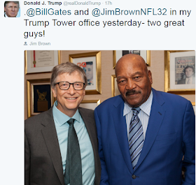 Bill Gates and Jim Brown visit Donald Trump at Trump Towers