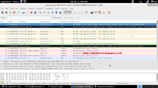 Pembahasan Soal Level 1 CDC 2015 Offline post.pcapng