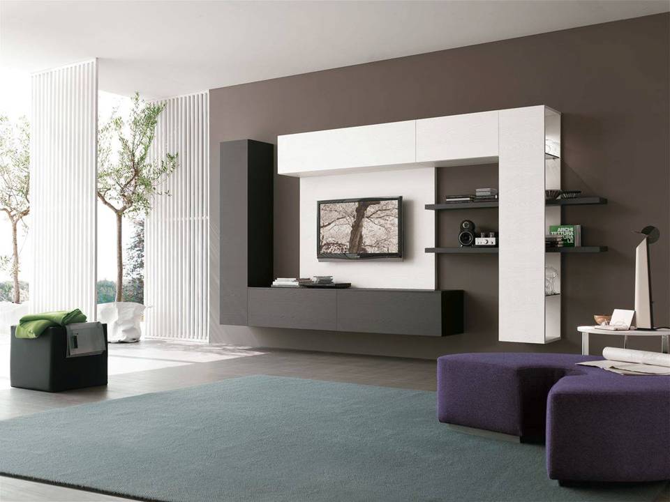 Minimalist Beautiful Wall Units with Simple Decor