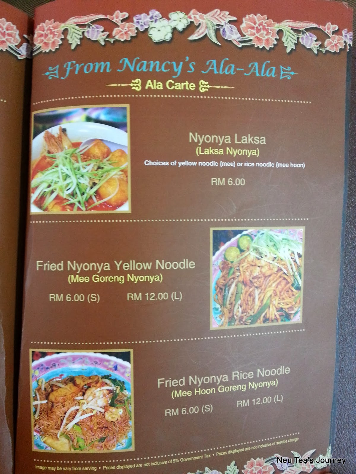 Neu Tea's Journey: Nancy's Kitchen Restoran @Malacca 