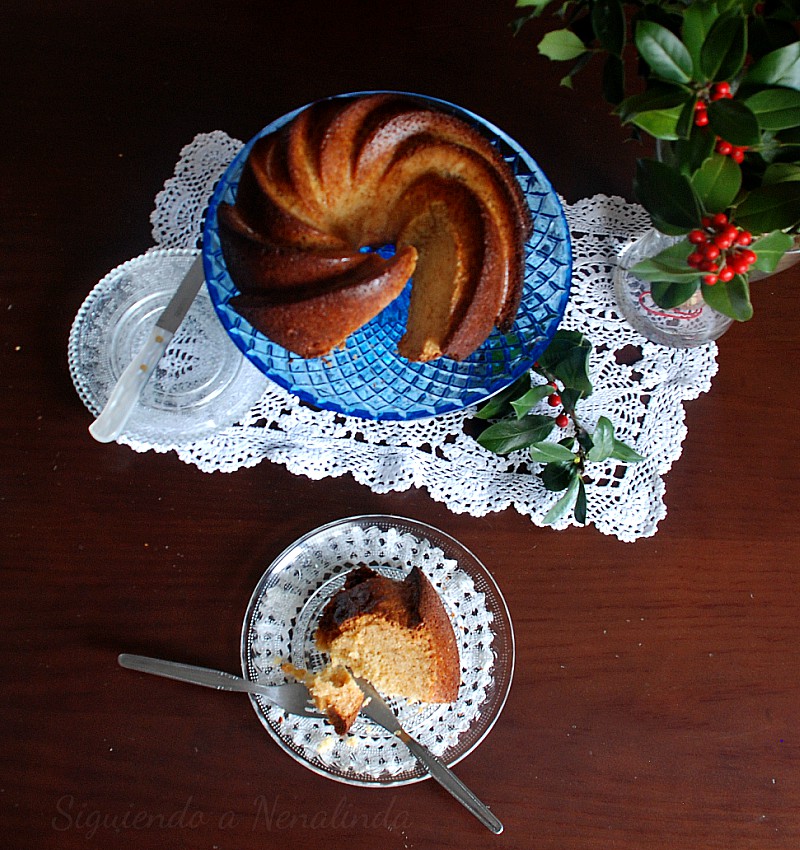 Siguiendo a Nenalinda Bundt Cake de Turrón blando con y sin Thermomix