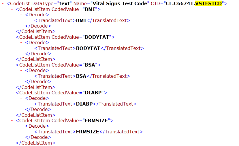 CDISC end-to-end: Other strange things in define.xml