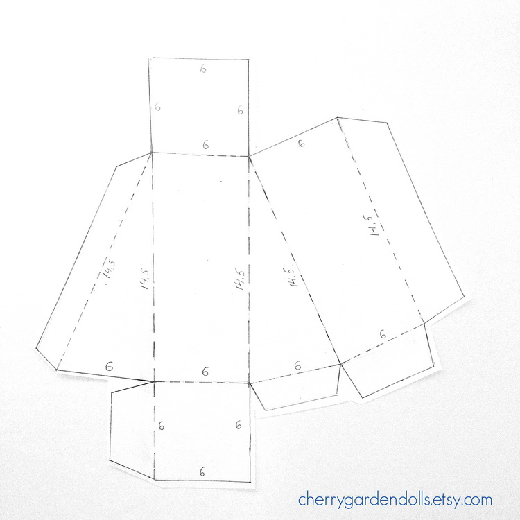 Printable Paper Cake Slice Box Template