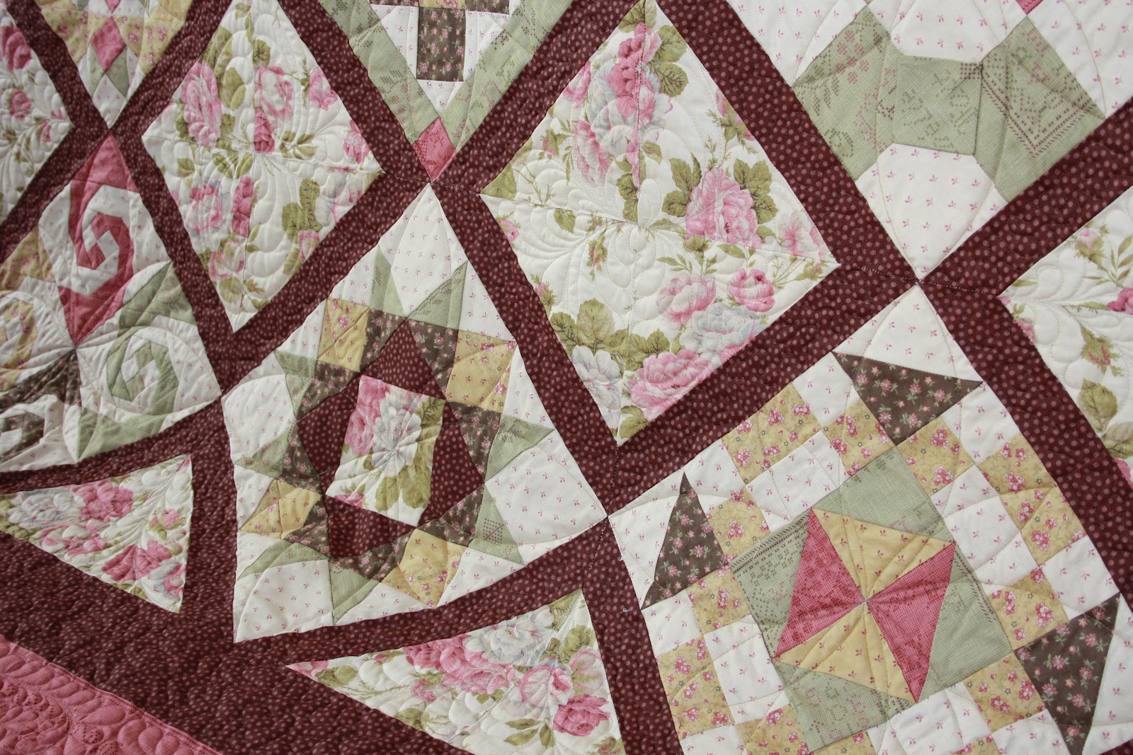 Patch & Stitch Marjo's Moda block of the month quilt