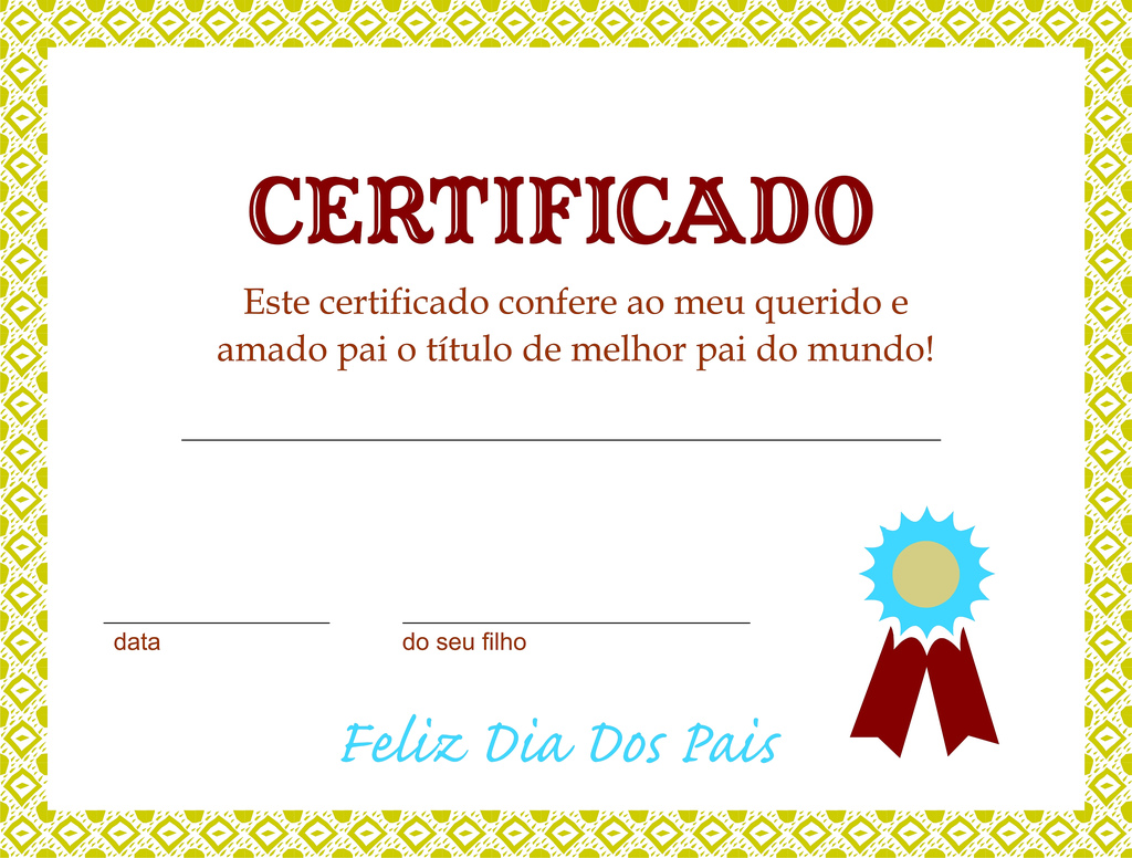 Diplomas para o Dia dos Pais! - ESPAÇO EDUCAR