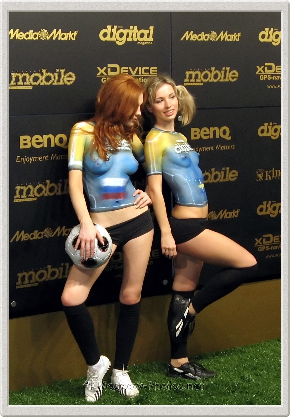 Body Painted Soccer Fans at Photoforum - 2008, Moscow