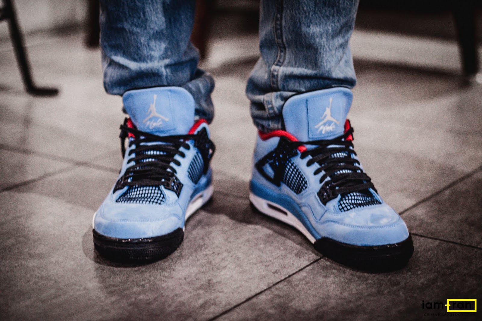 travis scott 4 on feet