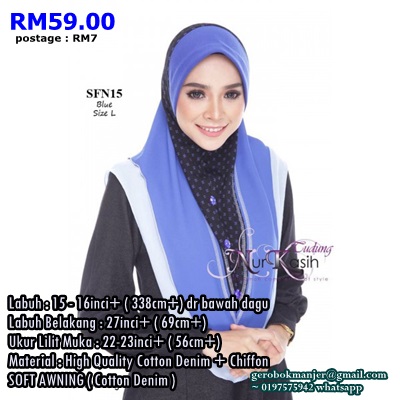 TUDUNG AFINA NUR KASIH SAIZ M