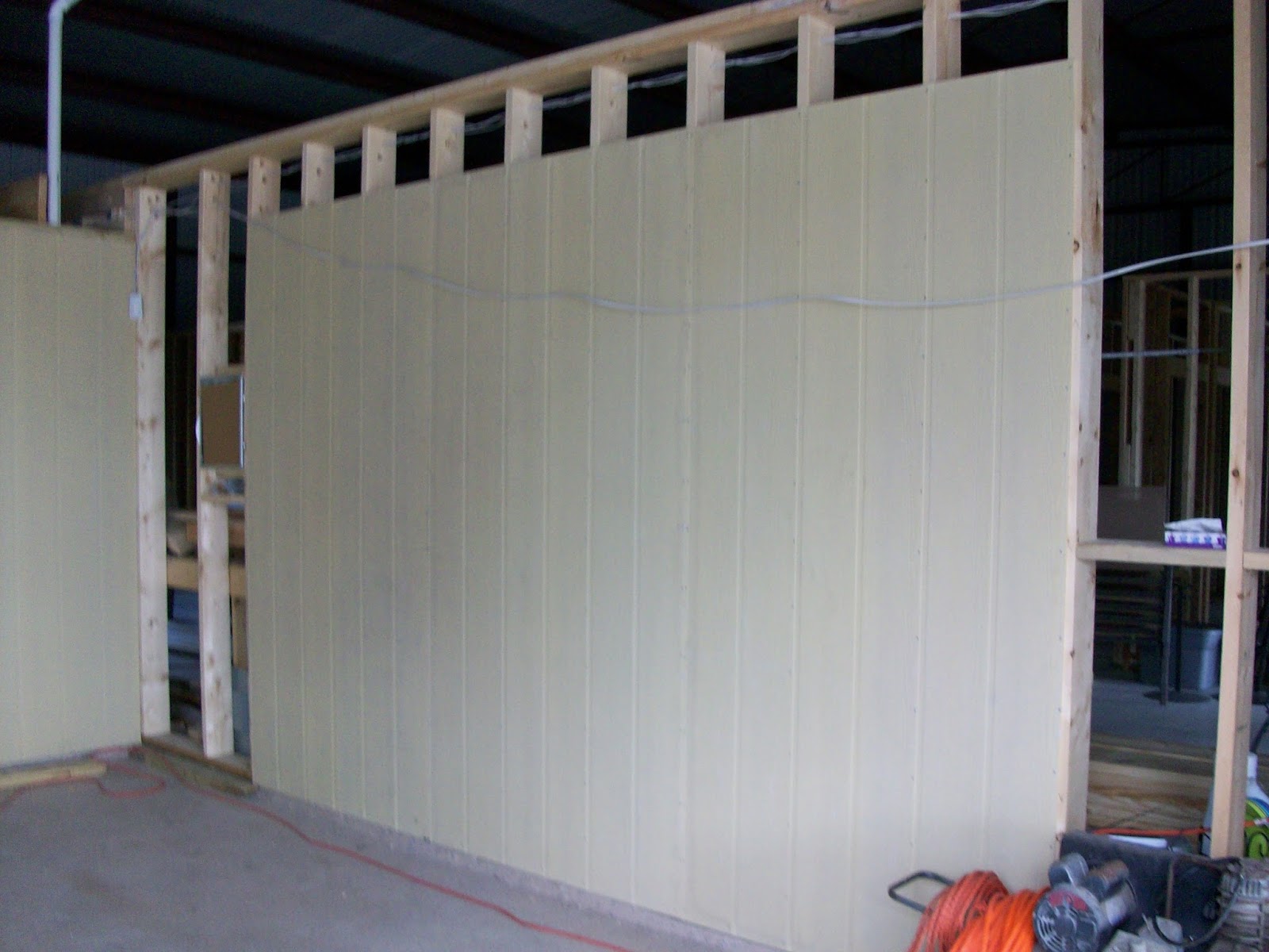 Barndominium: Interior Garage Walls
