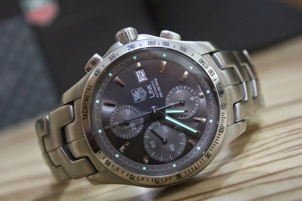 . H o b i J a m . (SOLD) TAG Heuer Link 200m tachymeter chrono matic