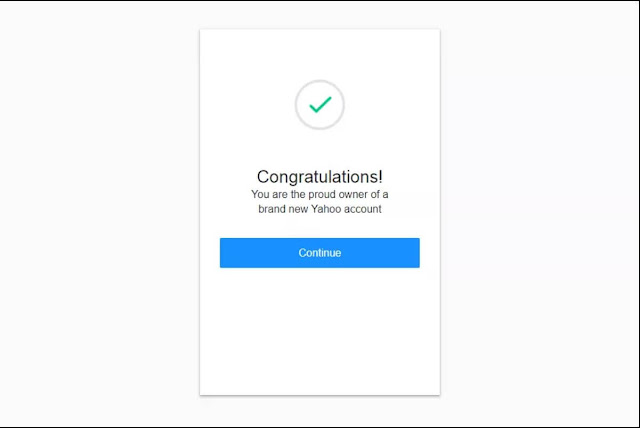 الخطوة الأخيرة من عمل حساب ياهو جديد 