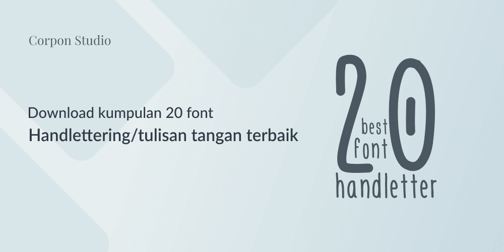 Download 20 Font Handlettering / Tulisan Tangan Terbaik