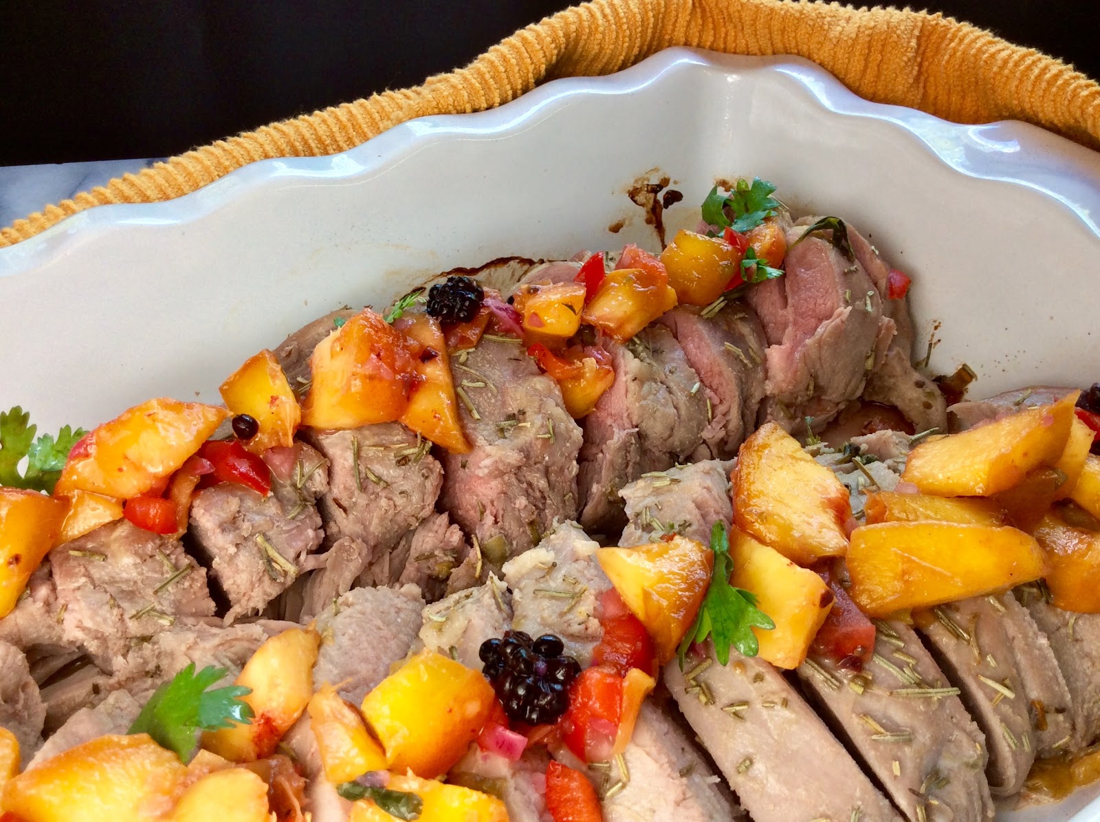 Food Fitness by Paige Pork Tenderloin Fruit Salsa