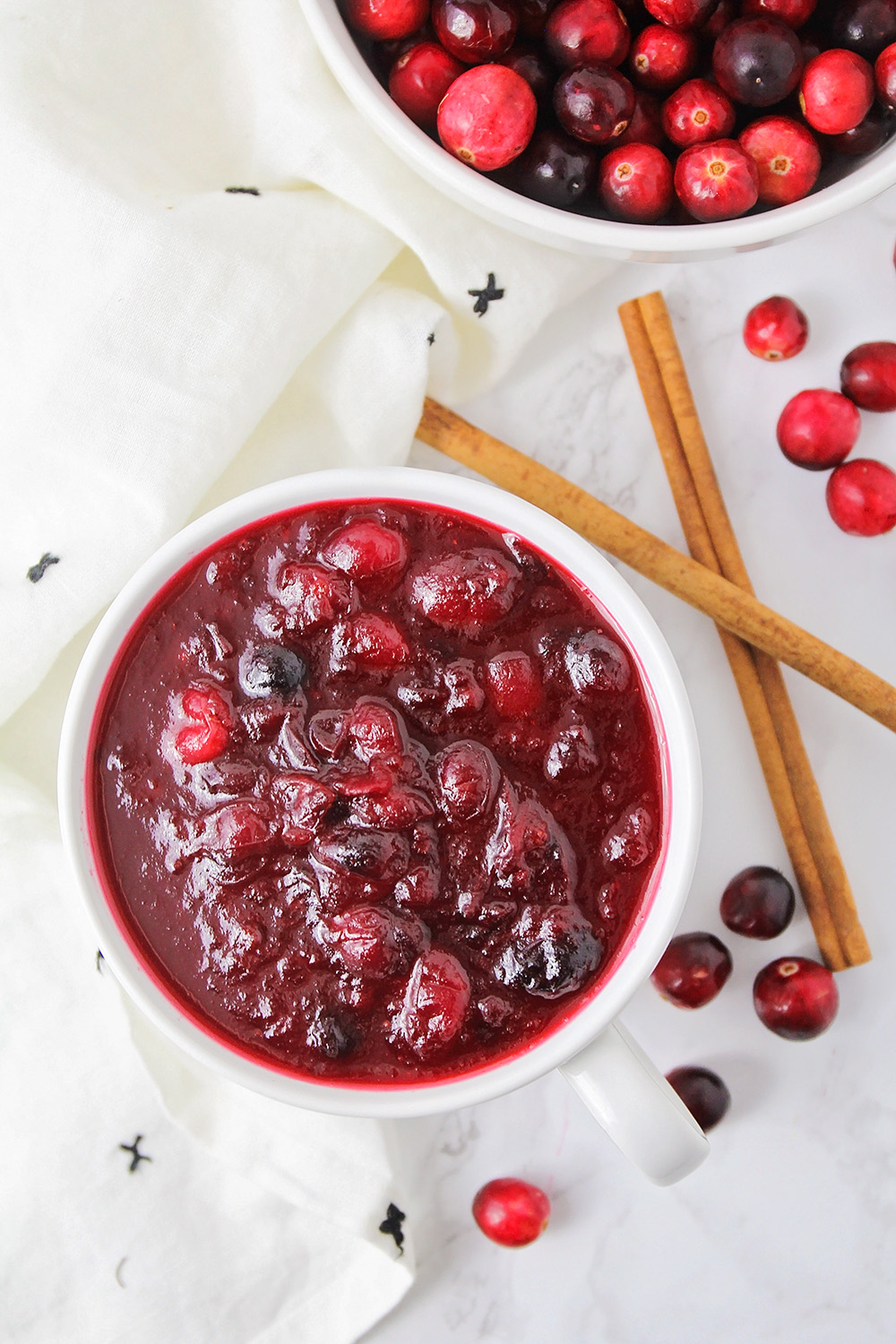 Homemade cranberry sauce - so delicious and way better than the canned stuff!